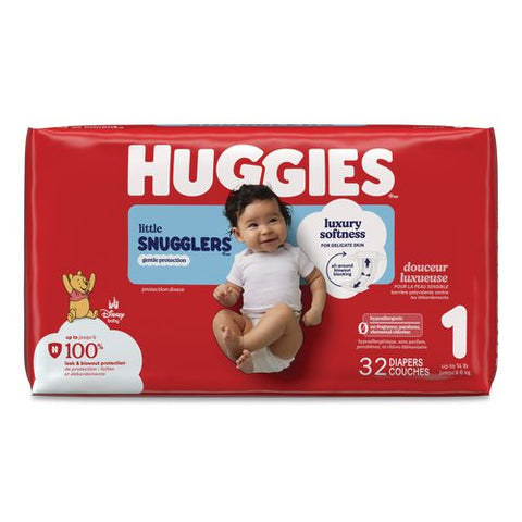 Little Snugglers Baby Diapers, Size 1, 8 Lbs To 14 Lbs, Disney Design, 32/pack