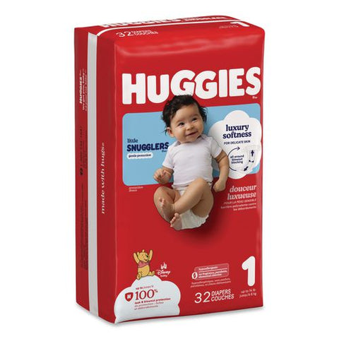 Little Snugglers Baby Diapers, Size 1, 8 Lbs To 14 Lbs, Disney Design, 32/pack