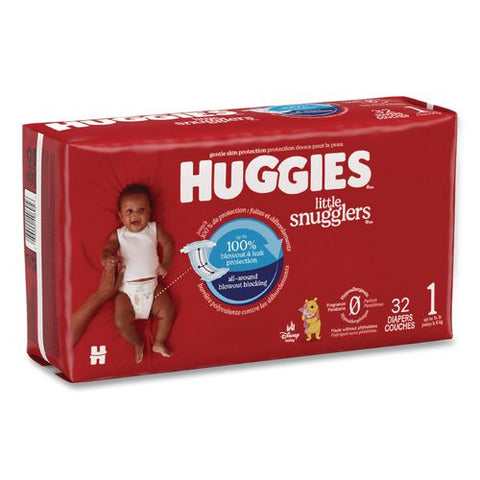 Little Snugglers Baby Diapers, Size 1, 8 Lbs To 14 Lbs, Disney Design, 32 Diapers/pack, 4 Packs/carton