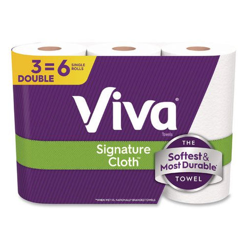 Signature Cloth Choose-a-sheet Kitchen Roll Paper Towels,1-ply, 5.1 X 11,white, 86 Sheets/double Roll, 3 Rolls/pk, 8 Packs/ct