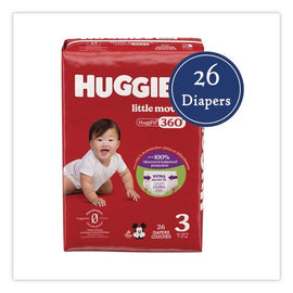 Little Movers Huggfit 360 Degree, Size 3, 16 Lbs To 28 Lbs, Disney Design, 26/pack