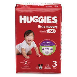 Little Movers Huggfit 360 Degree, Size 3, 16 Lbs To 28 Lbs, Disney Design, 26/pack