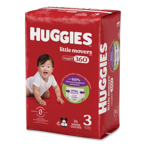 Little Movers Huggfit 360 Degree, Size 3, 16 Lbs To 28 Lbs, Disney Design, 26/pack