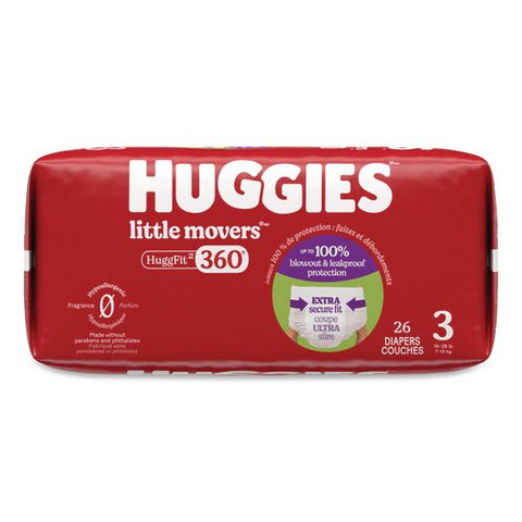 Little Movers Huggfit 360 Degree, Size 3, 16 Lbs To 28 Lbs, Disney Design, 26/pack