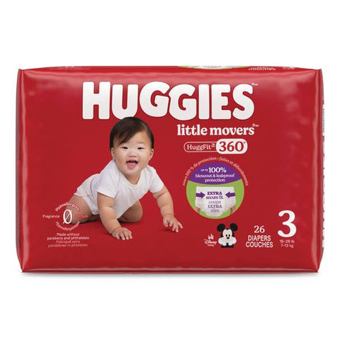 Little Movers Huggfit 360 Degree, Size 3, 16 Lbs To 28 Lbs, Disney Design, 26/pack