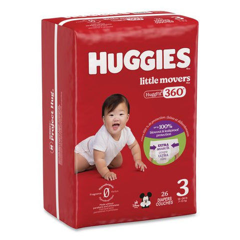 Little Movers Huggfit 360 Degree, Size 3, 16 Lbs To 28 Lbs, Disney Design, 26/pack