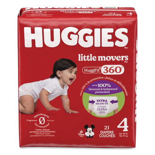 Little Movers Huggfit 360 Degree, Size 4, 22 Lbs To 37 Lbs Disney Design, 21/pack