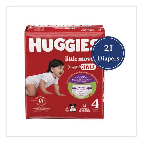 Little Movers Huggfit 360 Degree, Size 4, 22 Lbs To 37 Lbs Disney Design, 21/pack