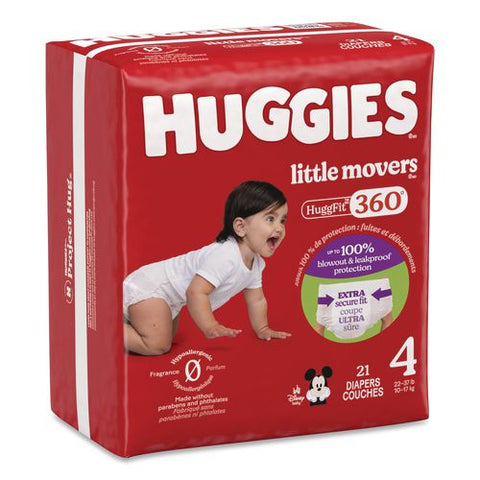 Little Movers Huggfit 360 Degree, Size 4, 22 Lbs To 37 Lbs Disney Design, 21/pack