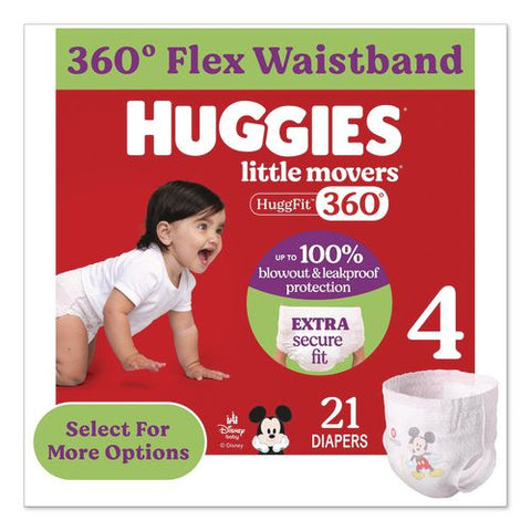 Little Movers Huggfit 360 Degree, Size 4, 22 Lbs To 37 Lbs Disney Design, 21/pack