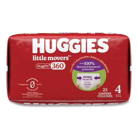 Little Movers Huggfit 360 Degree, Size 4, 22 Lbs To 37 Lbs, Disney Design, 21 Diapers/pack, 4 Packs/carton