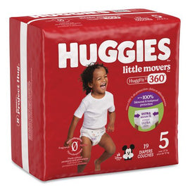 Little Movers Huggfit 360 Degree, Size 5, Over 27 Lbs, Disney Design, 19/pack