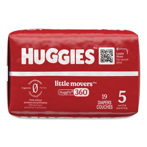 Little Movers Huggfit 360 Degree, Size 5, Over 27 Lbs, Disney Design, 19/pack