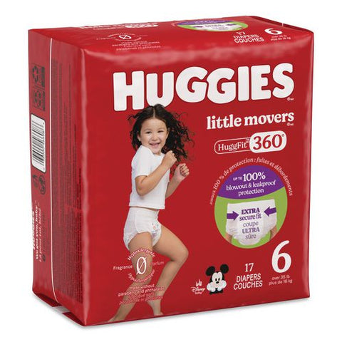 Little Movers Huggfit 360 Degree, Size 6, Over 35 Lbs, Disney Design, 17/pack