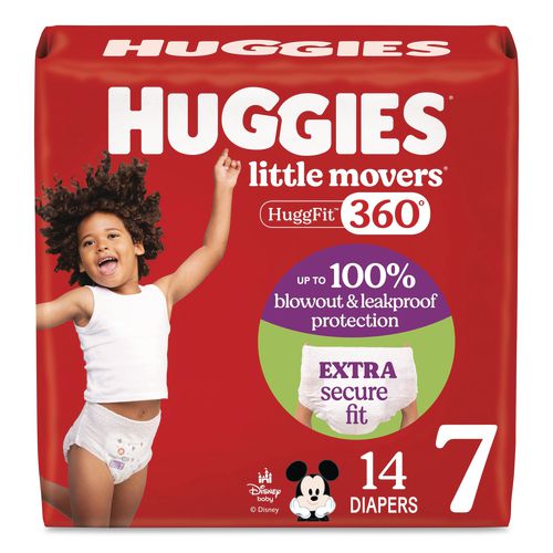Little Movers Huggfit 360 Degree, Size 7, Over 41 Lbs, Disney Design, 14/pack