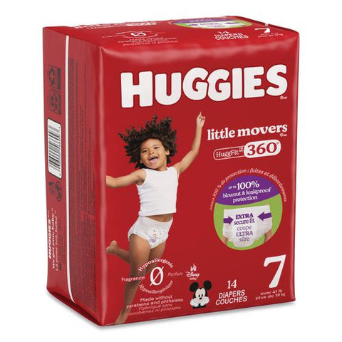 Little Movers Huggfit 360 Degree, Size 7, Over 41 Lbs, Disney Design, 14/pack