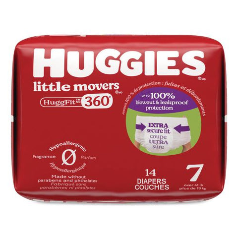Little Movers Huggfit 360 Degree, Size 7, Over 41 Lbs, Disney Design, 14/pack
