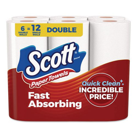 Choose-a-size Mega Kitchen Roll Paper Towels, 1-ply, 108/roll, 6 Rolls/pack, 4 Packs/carton