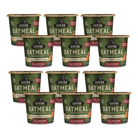 Maple Brown Sugar Oatmeal Power Cup, 2.12 Oz Cup, 12/carton