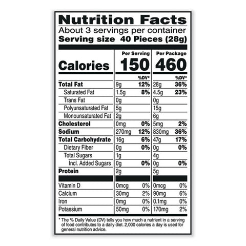 Puff'd Crackers, Double Cheese, 3 Oz Bag, 6/carton