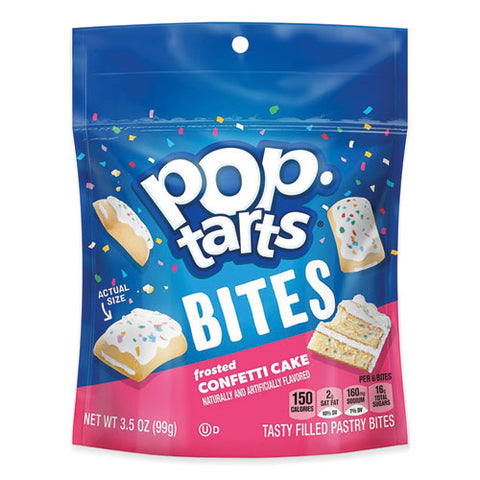 Pop Tarts Bites, Confetti Cake, 3.5 Oz Bag, 6/carton