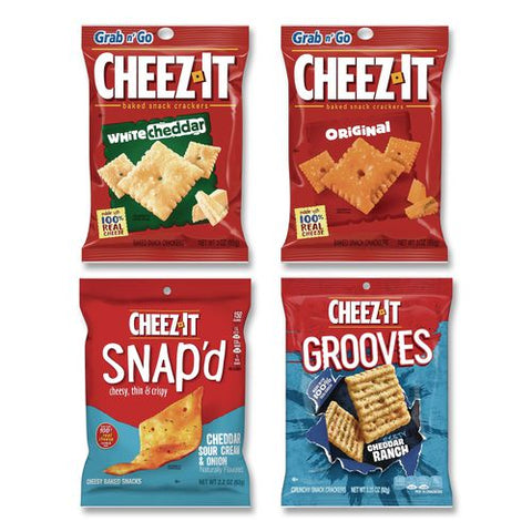 Baked Snack Crackers Flavor Variety Pack, Assorted Sizes And Flavors, 36 Bags/carton
