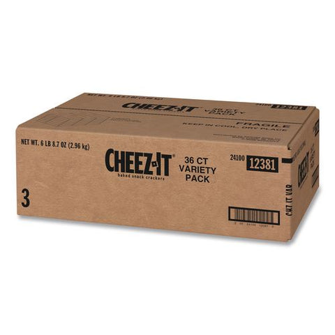 Baked Snack Crackers Flavor Variety Pack, Assorted Sizes And Flavors, 36 Bags/carton