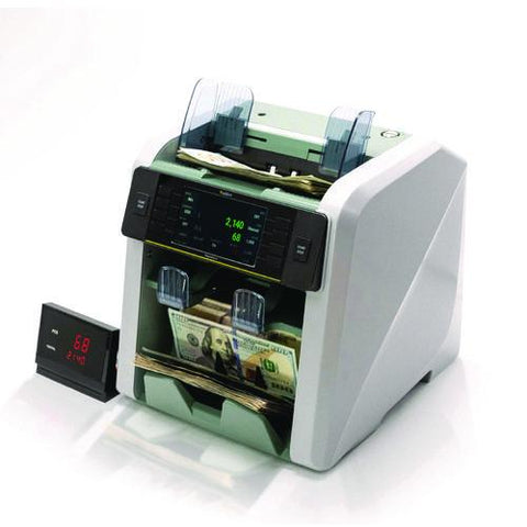 Signature Mixed Denomination Counter, 1,200 Bills/min, 10.5 X 11.7 X 10.5, Light Gray