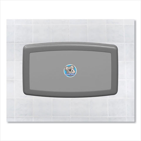 Baby Changing Station, Wall Horizontal Mount, 36.5 X 21.25, Gray