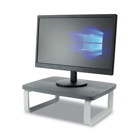 Monitor Stand With Smartfit, For 24" Monitors, 15.5" X 12" X 3" To 6", Black/gray, Supports 80 Lbs