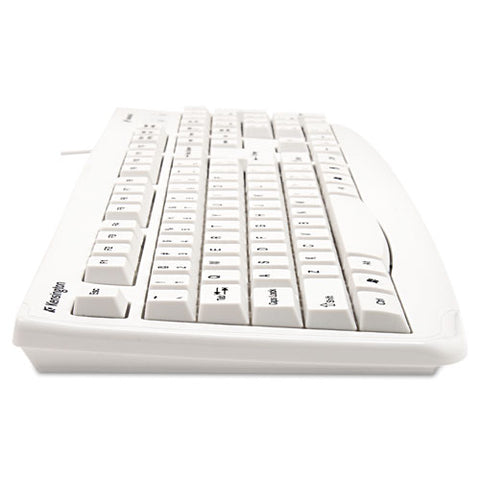 Pro Fit Usb Washable Keyboard, 104 Keys, White