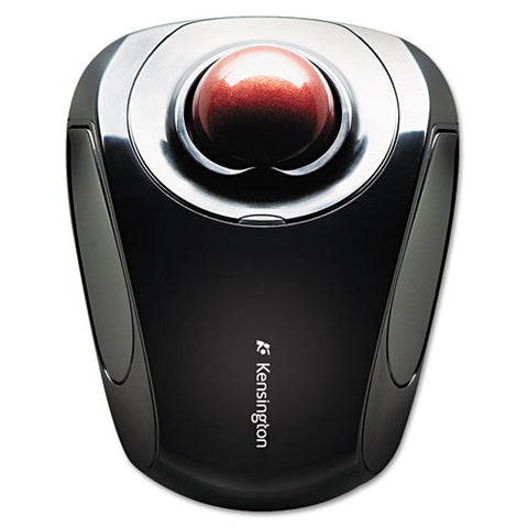 Orbit Wireless Mobile Trackball, 2.4 Ghz Frequency/30 Ft Wireless Range, Left/right Hand Use, Black/red