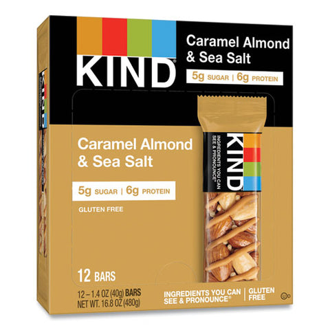 Nuts And Spices Bar, Caramel Almond And Sea Salt, 1.4 Oz Bar, 12/box