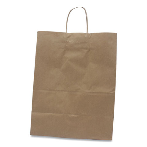 Kraft Paper Bags, Natural Kraft Flat Handles, 13" X 7" X 17", Natural, 250/carton