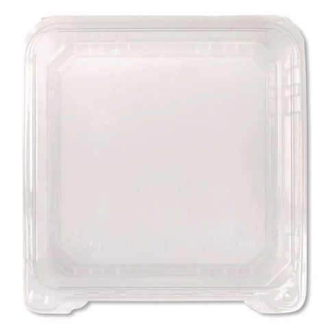 Polypropylene Plastic Hinged Container, 6 X 6 X 3.3, Clear, Plastic, 50/pack, 6 Packs/carton