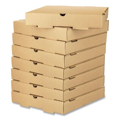 Corrugated Pizza Box, 12 X 12 X 2, Kraft, Cardboard, 50/carton
