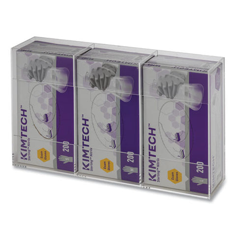 Triple Glove Dispenser, 10 X 4 X 16, Clear