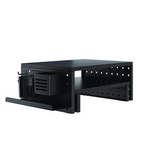 Pegboard Riser, For 32" Monitors, 15.9 X 11.8 X 7.3, Black, Supports 20 Lbs