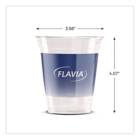 Cold Cups 12 Oz, Blue Band Flavia Logo, Clear/blue, 900/carton