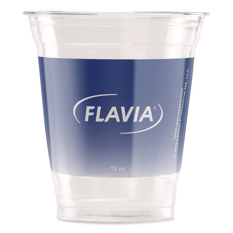 Cold Cups 12 Oz, Blue Band Flavia Logo, Clear/blue, 900/carton