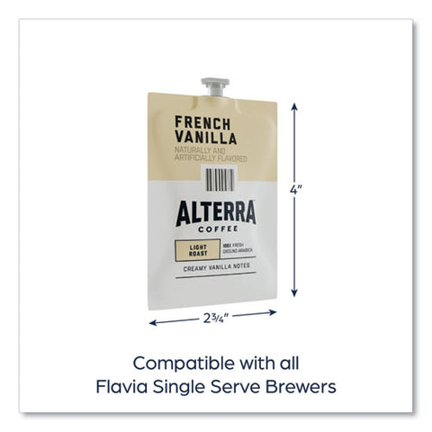 Alterra French Vanilla Coffee Freshpack, French Vanilla, 0.23 Oz Pouch, 100/carton