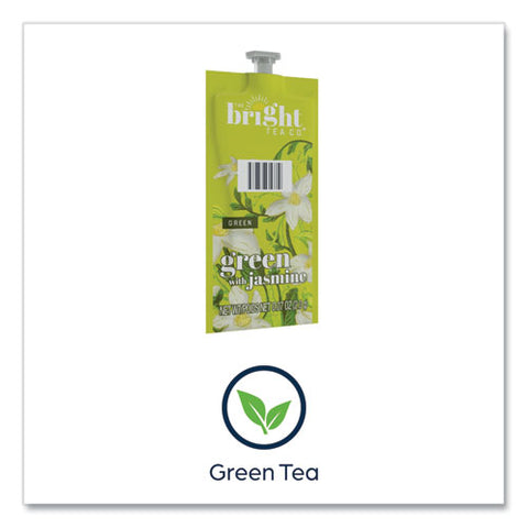 The Bright Tea Co. Green With Jasmine Tea Freshpack, Green With Jasmine, 0.07 Oz Pouch, 100/carton