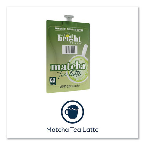 Bright Tea Co. Matcha Latte Freshpack, Matcha Tea Latte, 0.53 Oz Pouch, 72/carton