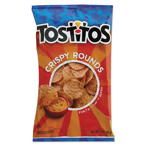 Tortilla Chips Crispy Rounds, 3 Oz Bag, 28/carton