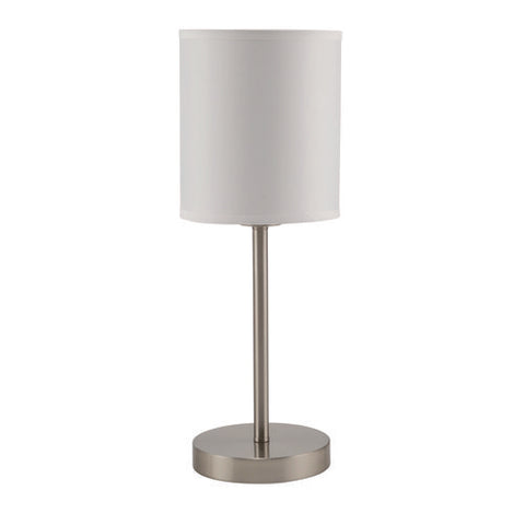 Slim Line Lamp Set, Table 12.63" High And Floor 61.5" High, Silver