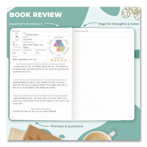 Reading Journal, Room For 55 Book Reviews (two Pages Per Review), Mint Cream Cover, 8.3 X 5.8 Sheets