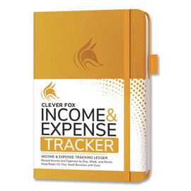 Income And Expense Tracker Ledger, 8 Columns, Amber Yellow Cover, 113 Sheets/book