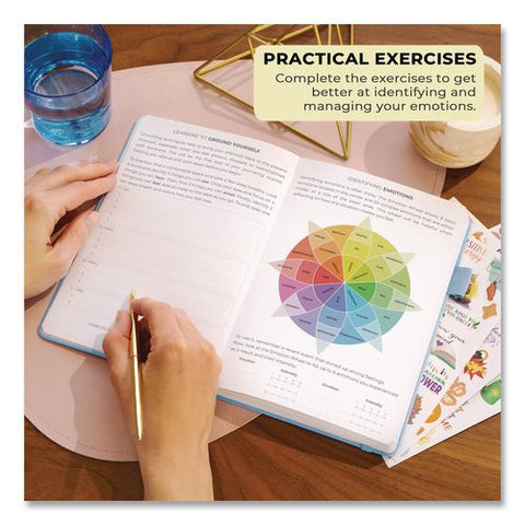 Mental Health And Anxiety Cbt Journal, Periwinkle Cover, 8.3 X 5.8 Sheets