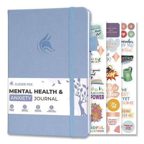 Mental Health And Anxiety Cbt Journal, Periwinkle Cover, 8.3 X 5.8 Sheets