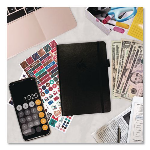 Undated Monthly Budget Book, Black Cover